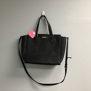 KATE SPADE BLACK LARGE DOUBLE ZIP SATCHEL - NWT